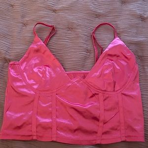 Silky Corset Crop Top Tank Bralette